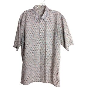 Burma Bibas -Men's Short-Sleeve Geometric Print Shirt — Multicolor L